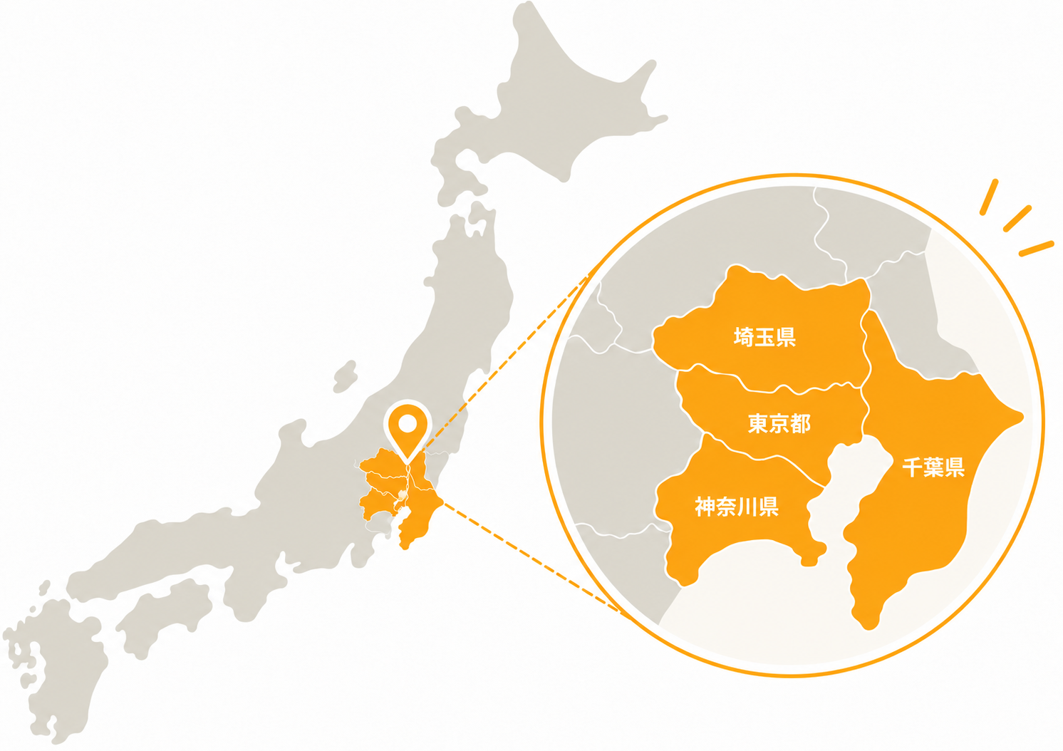 対応エリア：東京都、神奈川県、千葉県、埼玉県